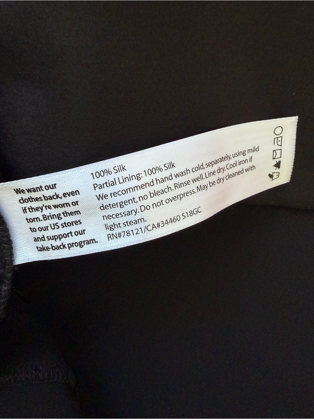 Eileen Fisher 100% Silk Long Belted Vest Georgette Crepe Sleeveless Blouse Black - Picture 7 of 9